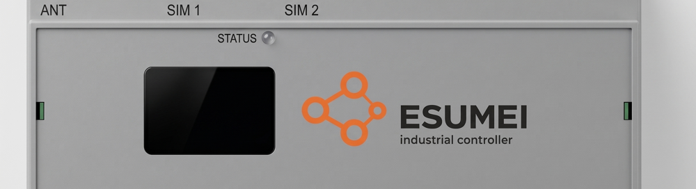 Close-up of the ESUMEI G3 LCD display, status LED, and ESUMEI branding